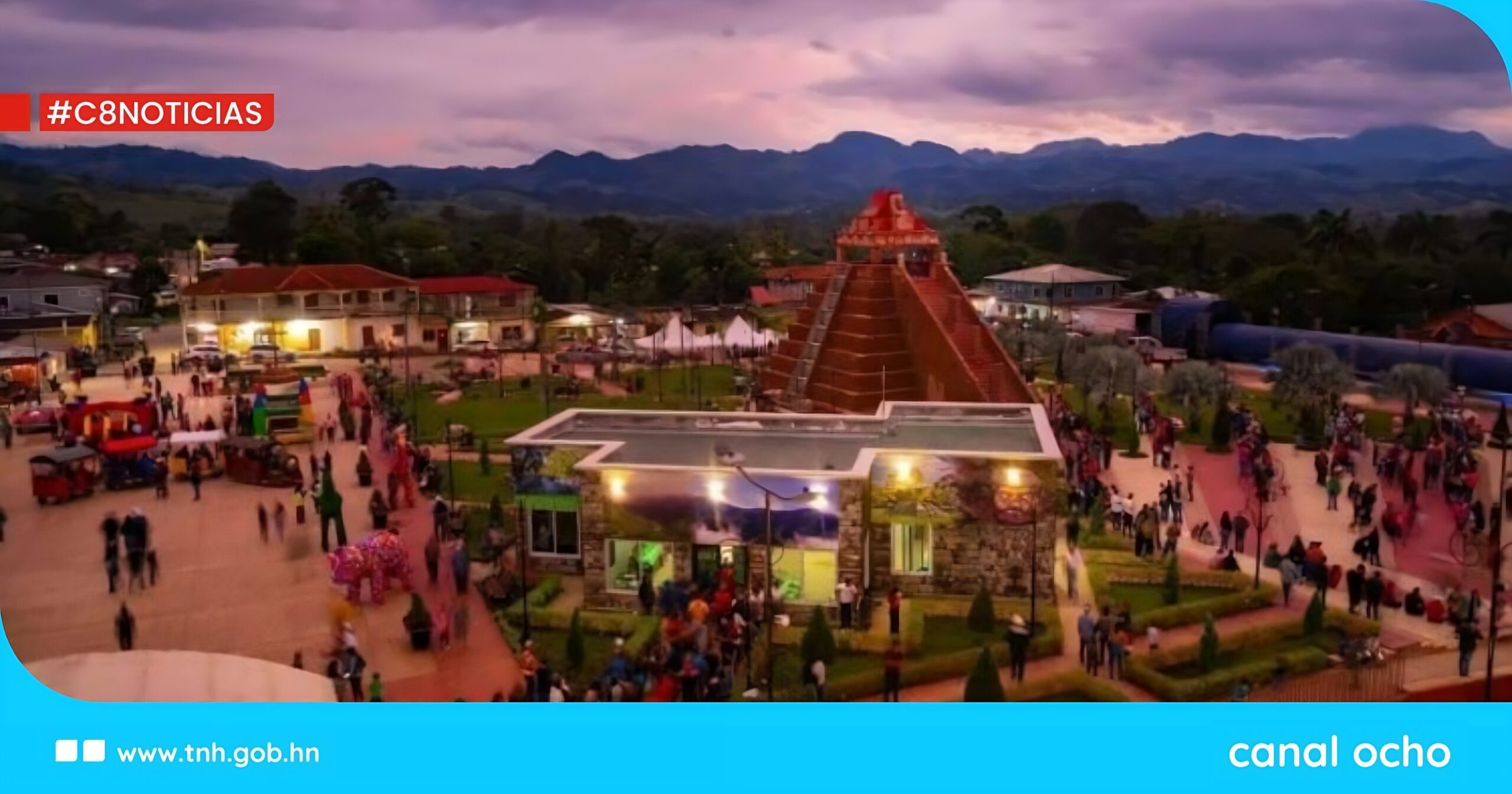 Inauguran parque central con edificaciones mayas en El Paraíso, Copán