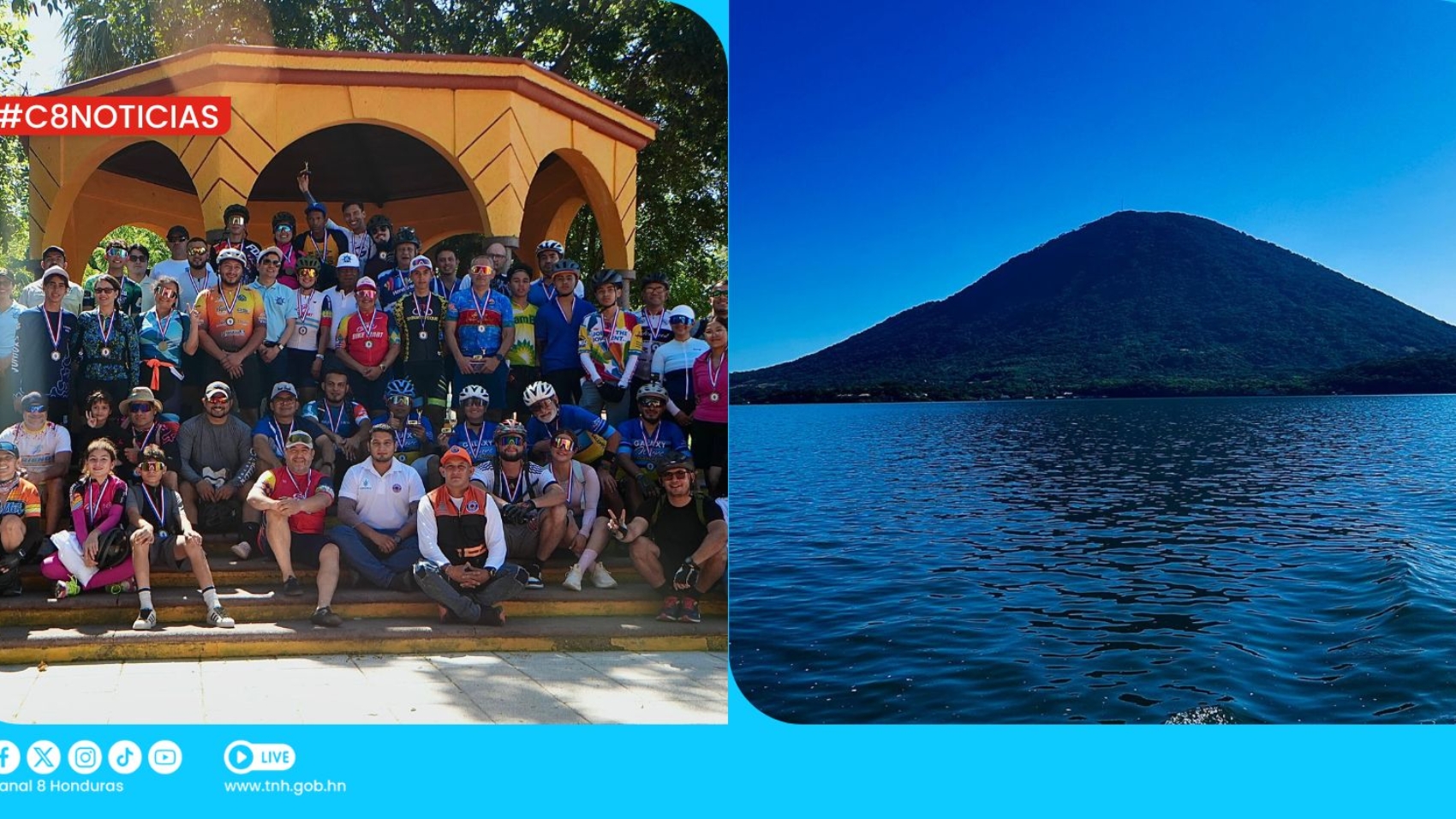 La bella Isla del Tigre recibió este domingo a diversos atletas para cumplir con el reto “Dale la Vuelta a Amapala”.