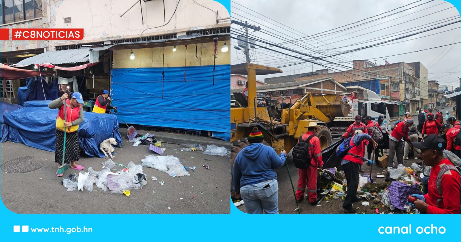 Recolectan 35 toneladas de basura en mercados tras festejos de fin de año