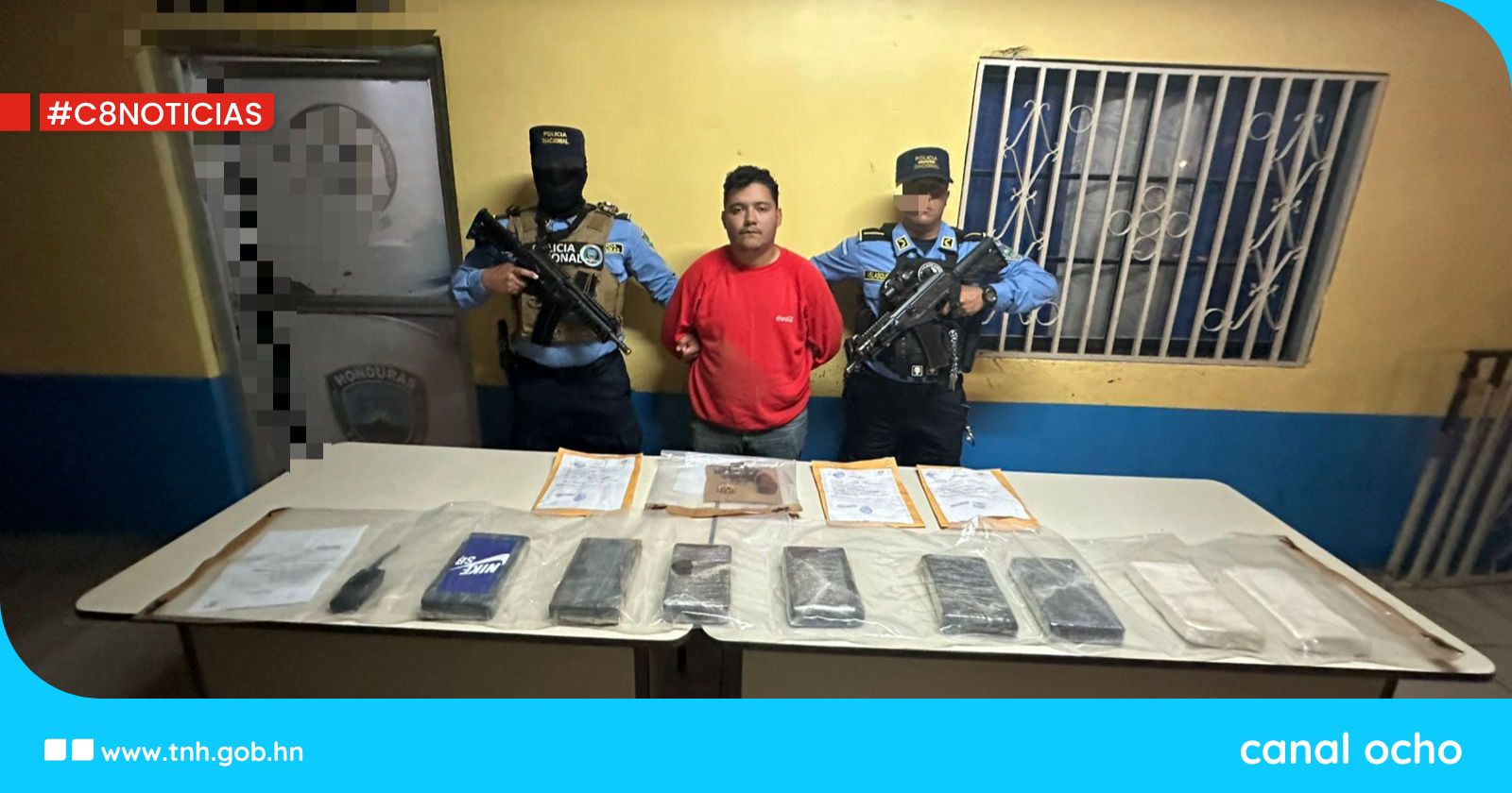 Dipampco captura a dos presuntos narcotraficantes en El Paraíso con droga y armas