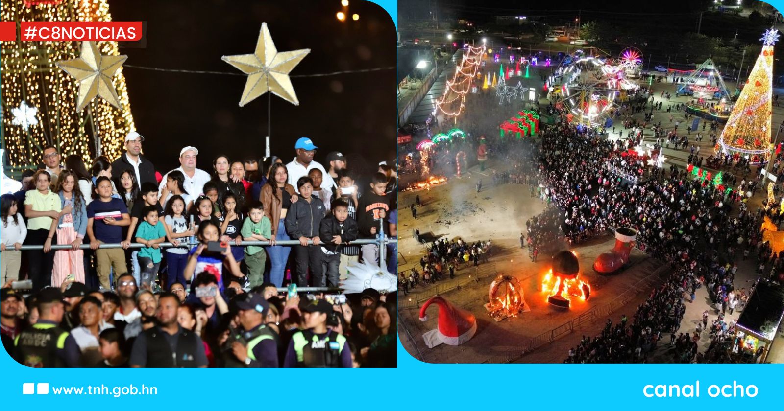 Con música, premios, globos y un gran show de luces se clausura la Plaza Navideña de Buen Corazón