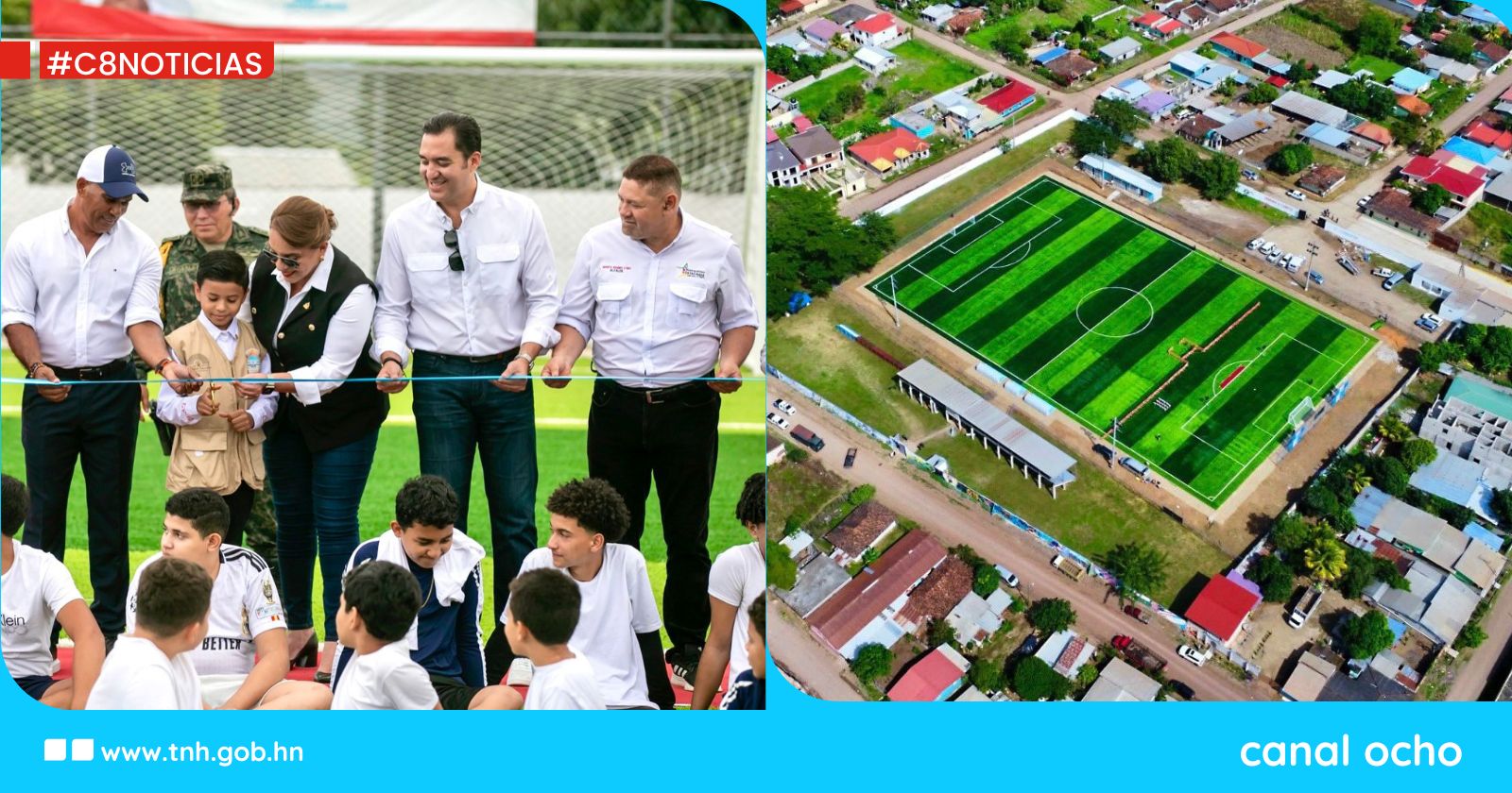 Gobierno inaugura cancha número 61 en San Francisco de la Paz, Olancho