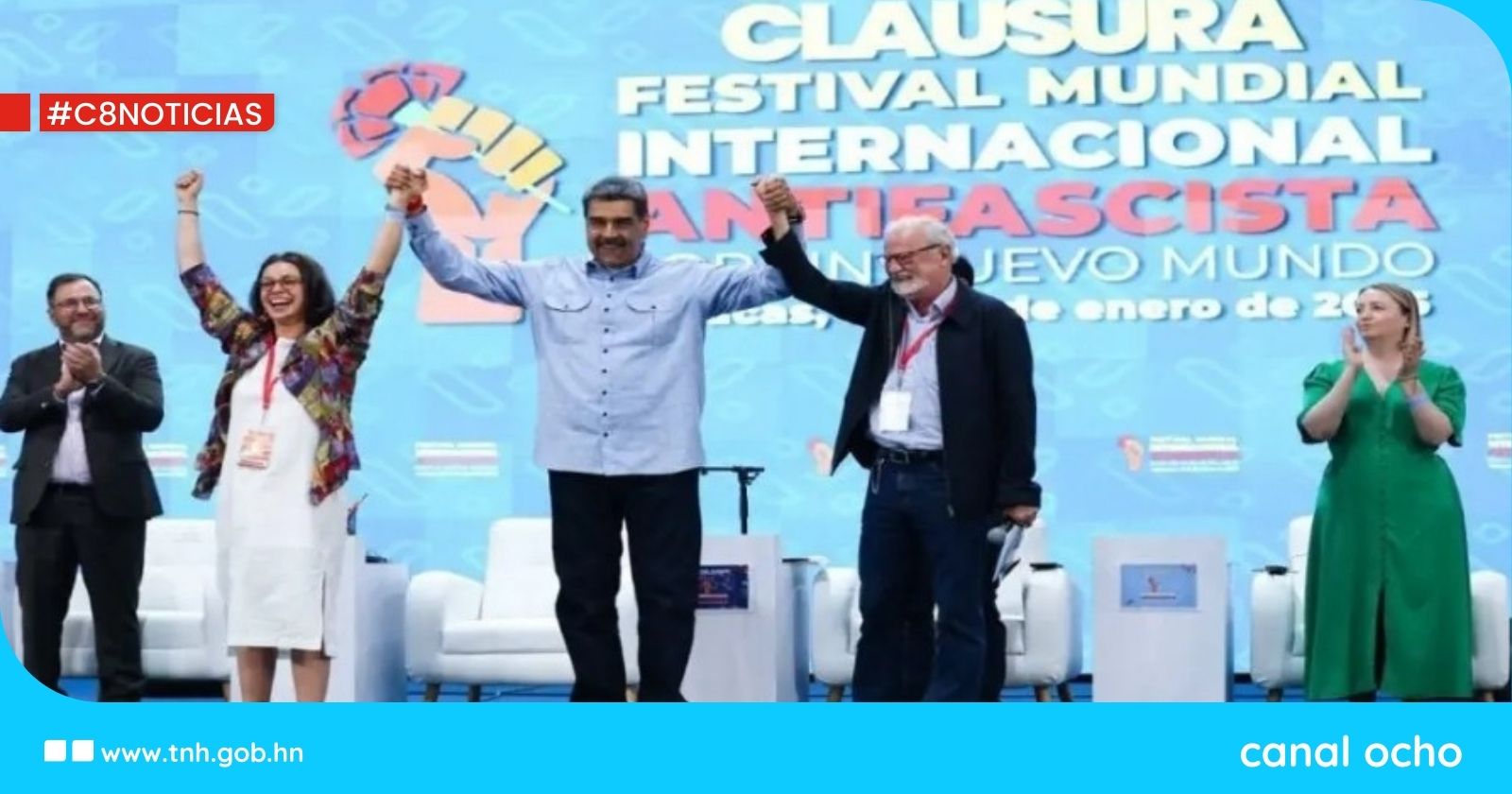 Maduro clausura Festival Mundial Internacional Antifascista «Por un mundo nuevo»