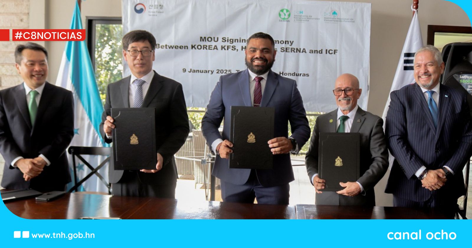 Honduras y Corea del Sur firman acuerdo para protección y reforestación de bosques