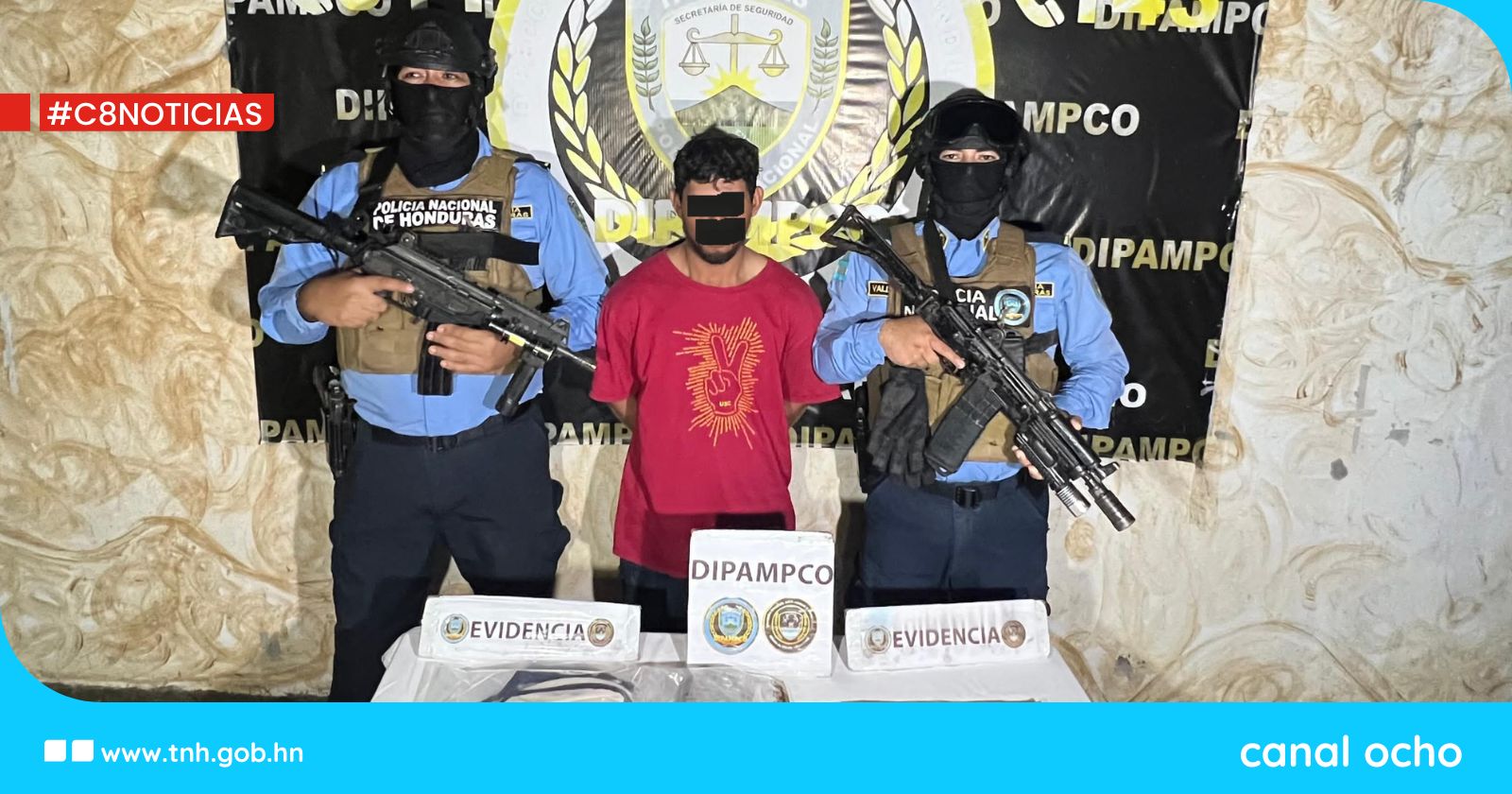 Dipampco arresta a alias «Chochera» en posesión de droga