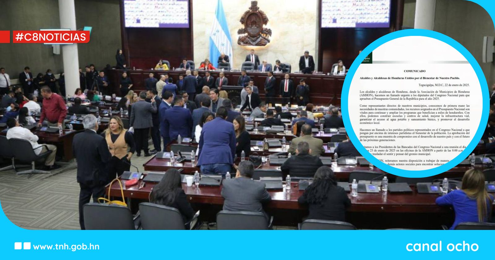 Amhon insta a diputados a la pronta aprobación del presupuesto general