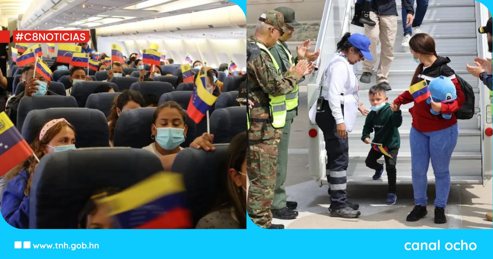 Venezuela recibe a sus connacionales con los brazos abiertos