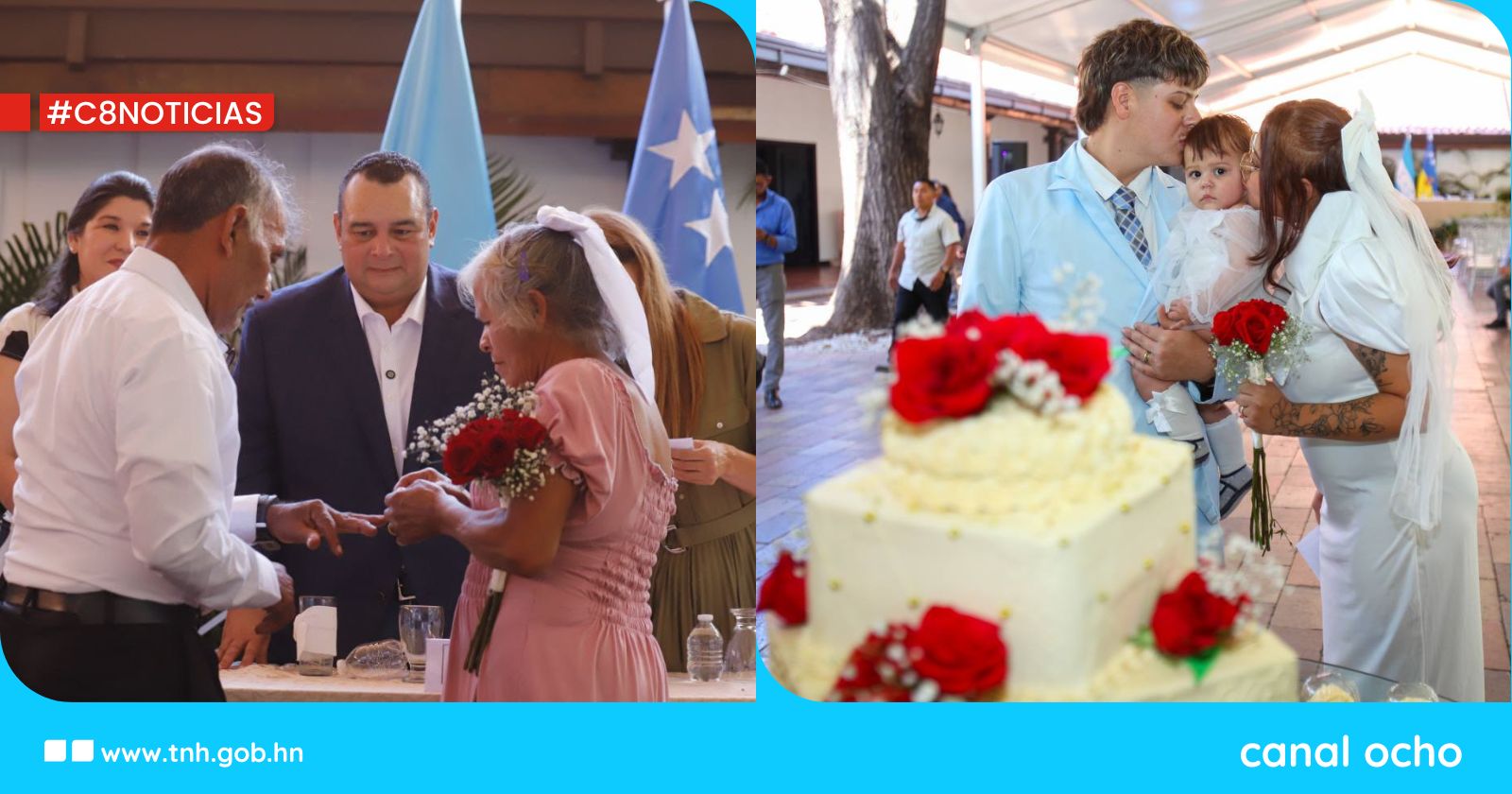 Más de 30 parejas sellan su unión matrimonial en las Bodas de Buen Corazón