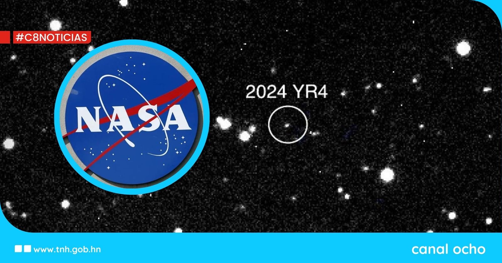 Asteroide 2024 YR4 ya no supone amenaza significativa para la Tierra, según la NASA