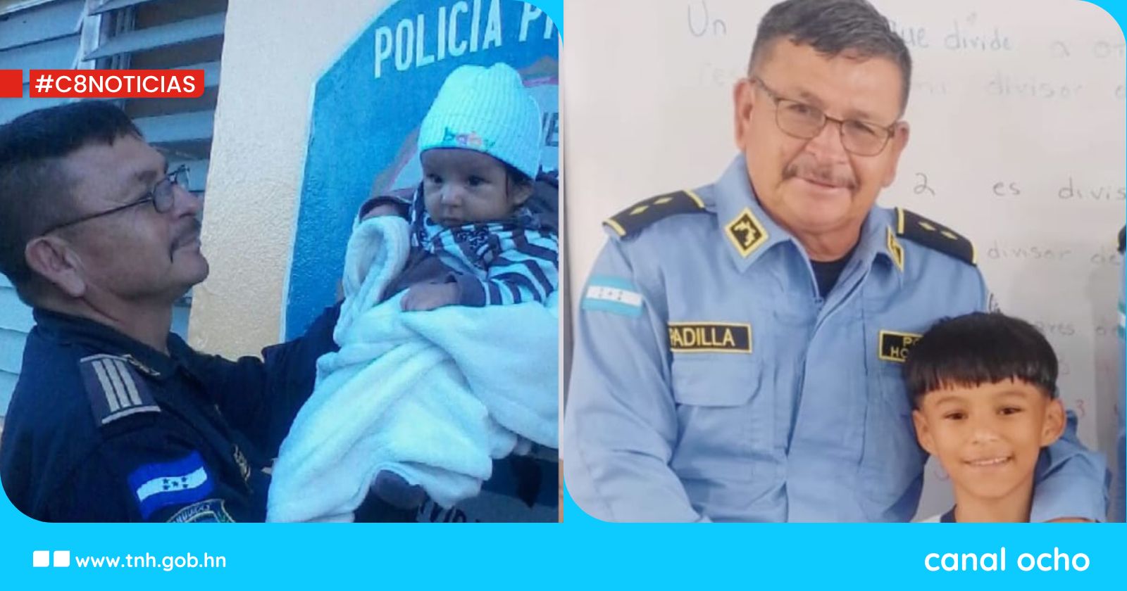 ¡TBT de un héroe! Policía que rescató a un bebé, lo vuelve a encontrar 11 años después