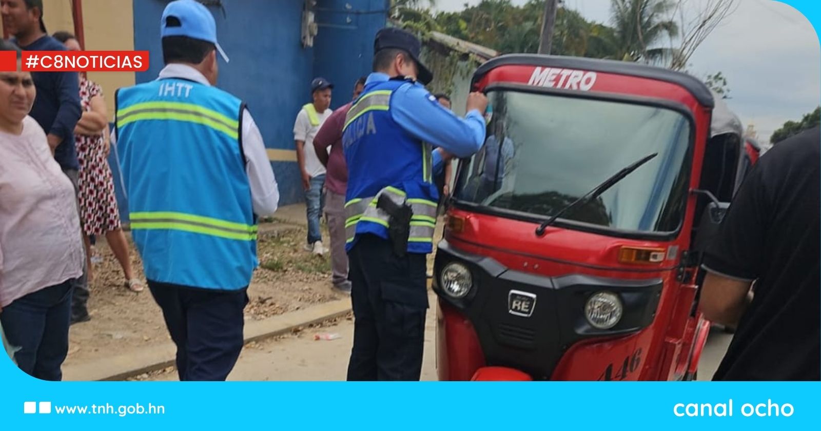 Refuerzan seguridad en Villanueva, Cortés con operativo de identificación de mototaxis 