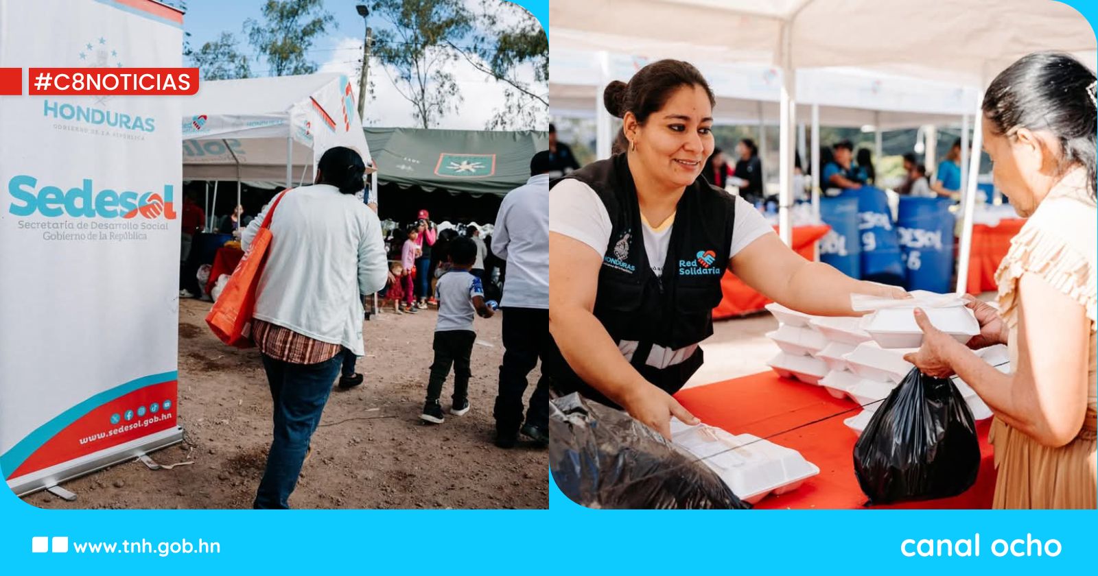 ¡Continúa! Gobierno Solidario reparte este domingo 10 mil platos de comida en festividad de la Virgen de Suyapa