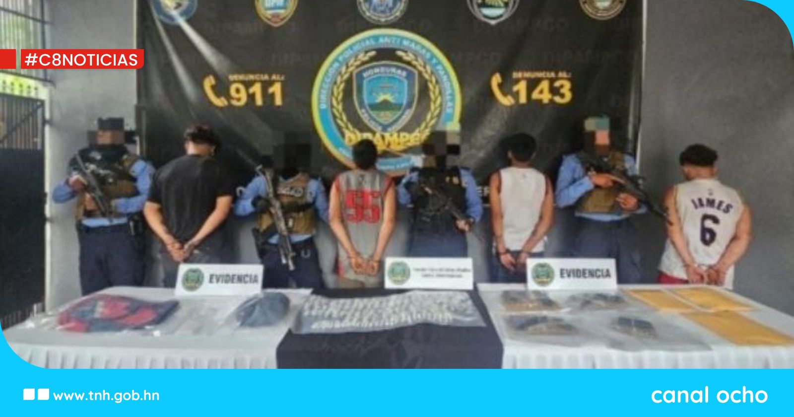 Fescco dirige captura de cuatro supuestos cabecillas de la Pandilla 18