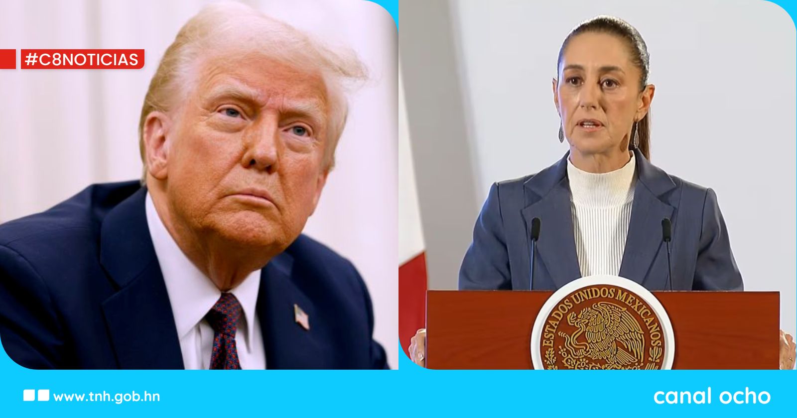 Sheinbaum y Trump ponen en pausa incremento de aranceles por un mes