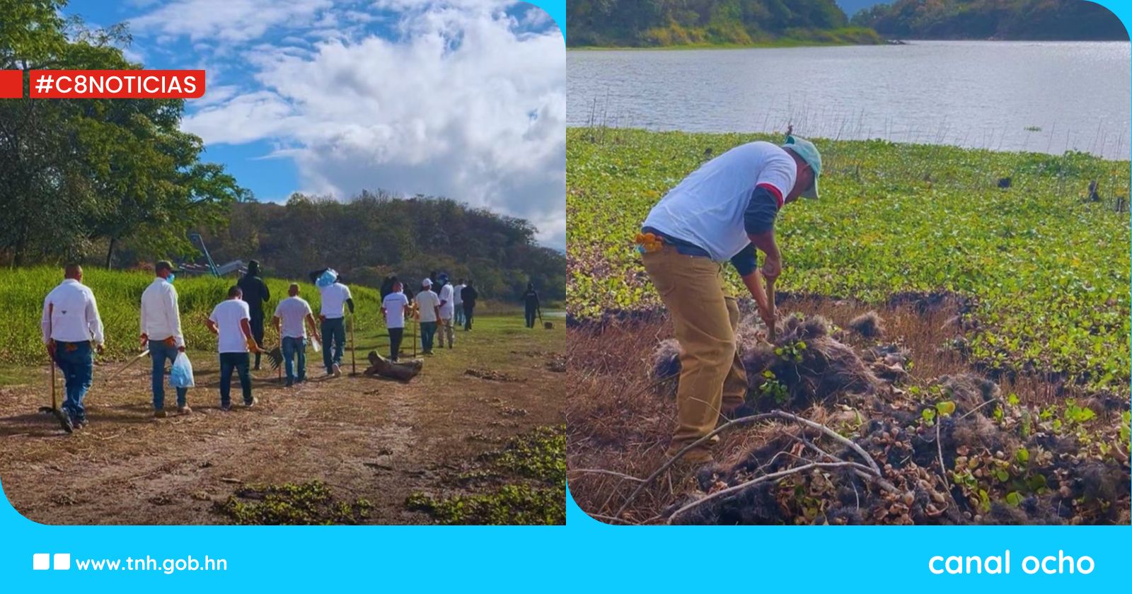 Privados de libertad limpian Represa Los Laureles en la capital