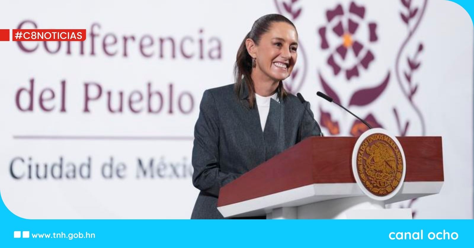 Presidenta de México pide tener «temple y serenidad» ante amenaza de aranceles