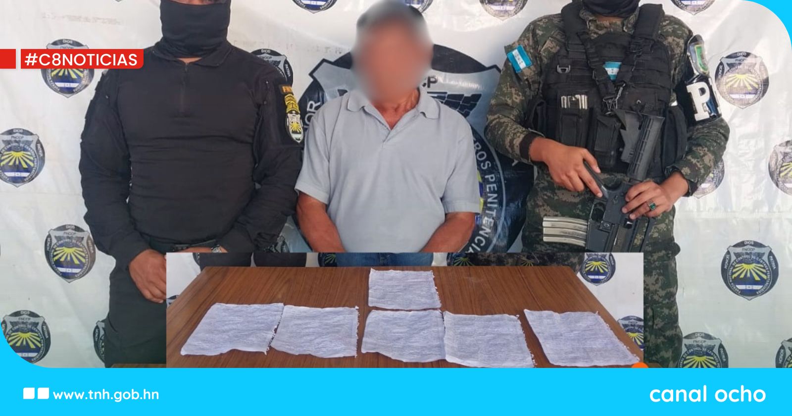 Detienen a persona de la tercera edad con cartas extorsivas en PNFAS