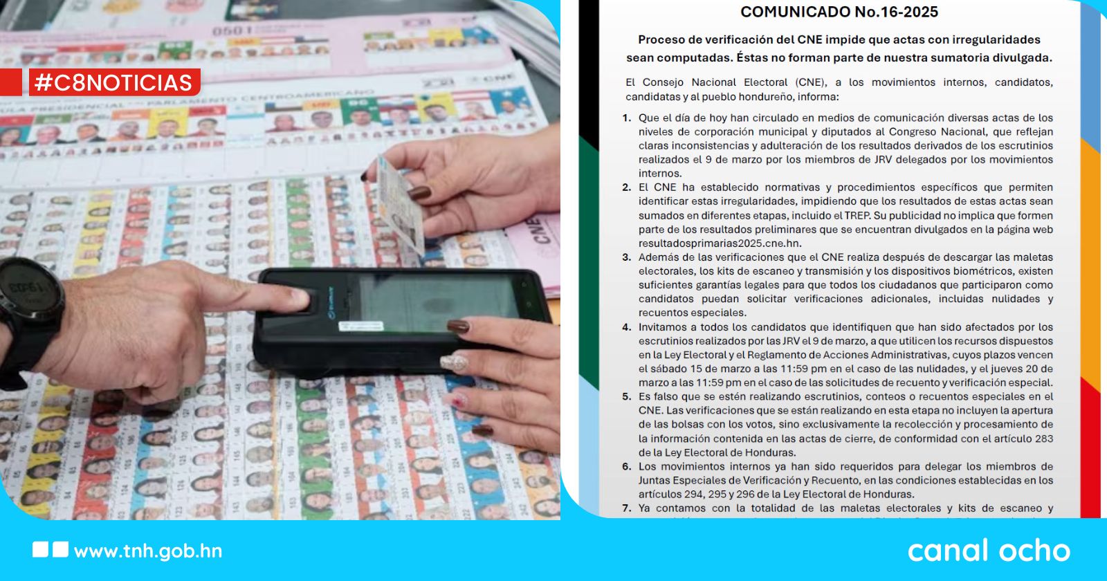 CNE: actas con inconsistencia no forman parte de los resultados preliminares