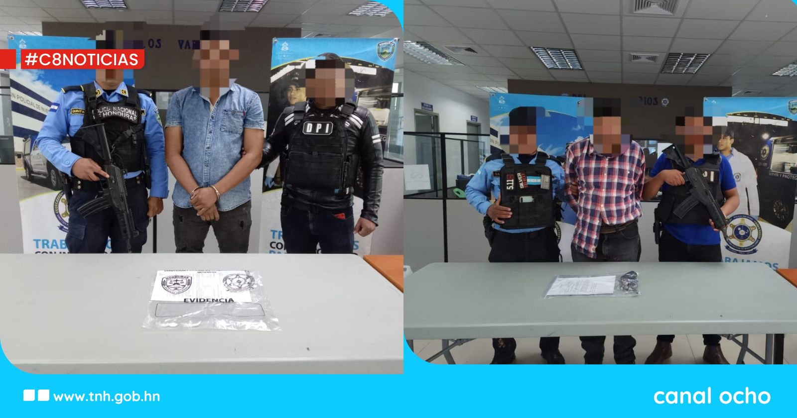 Agentes policiales detienen a tres individuos por delito en Lempira