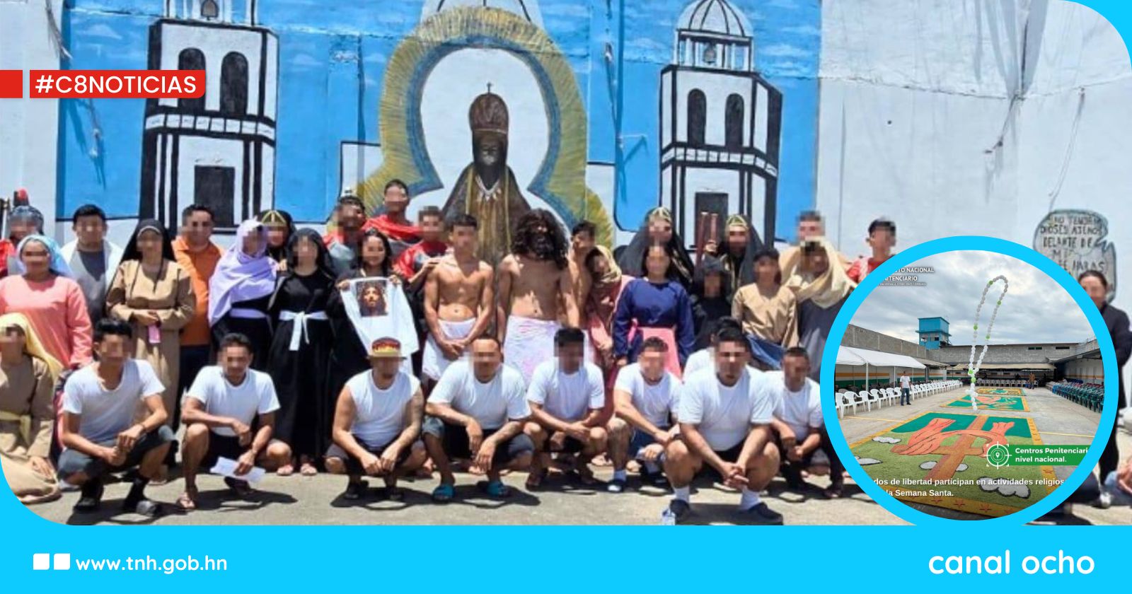 Reclusos participan en actividades religiosas durante la Semana Santa