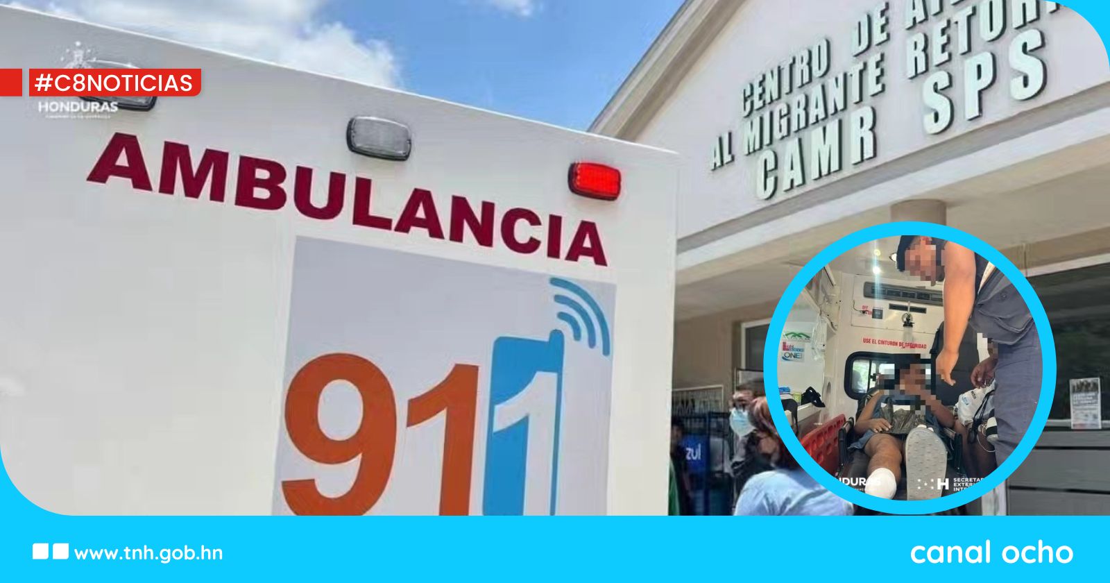 Cancillería y el SNE 911 asisten retorno voluntario de hondureña que sufrió accidente en México