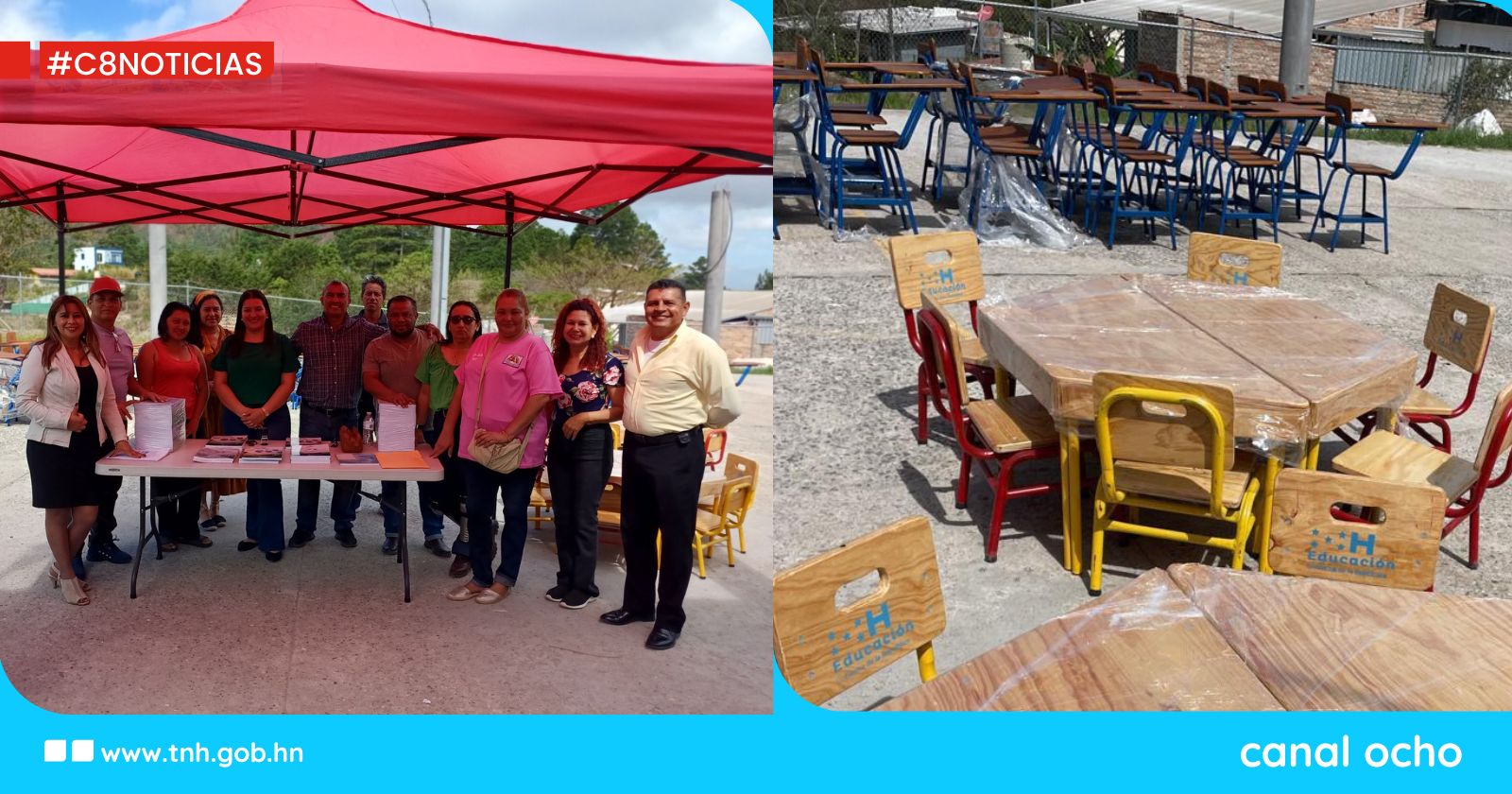Más de 300 pupitres nuevos llegan a escuelas de Tatumbla por gestión de Bill Talavera
