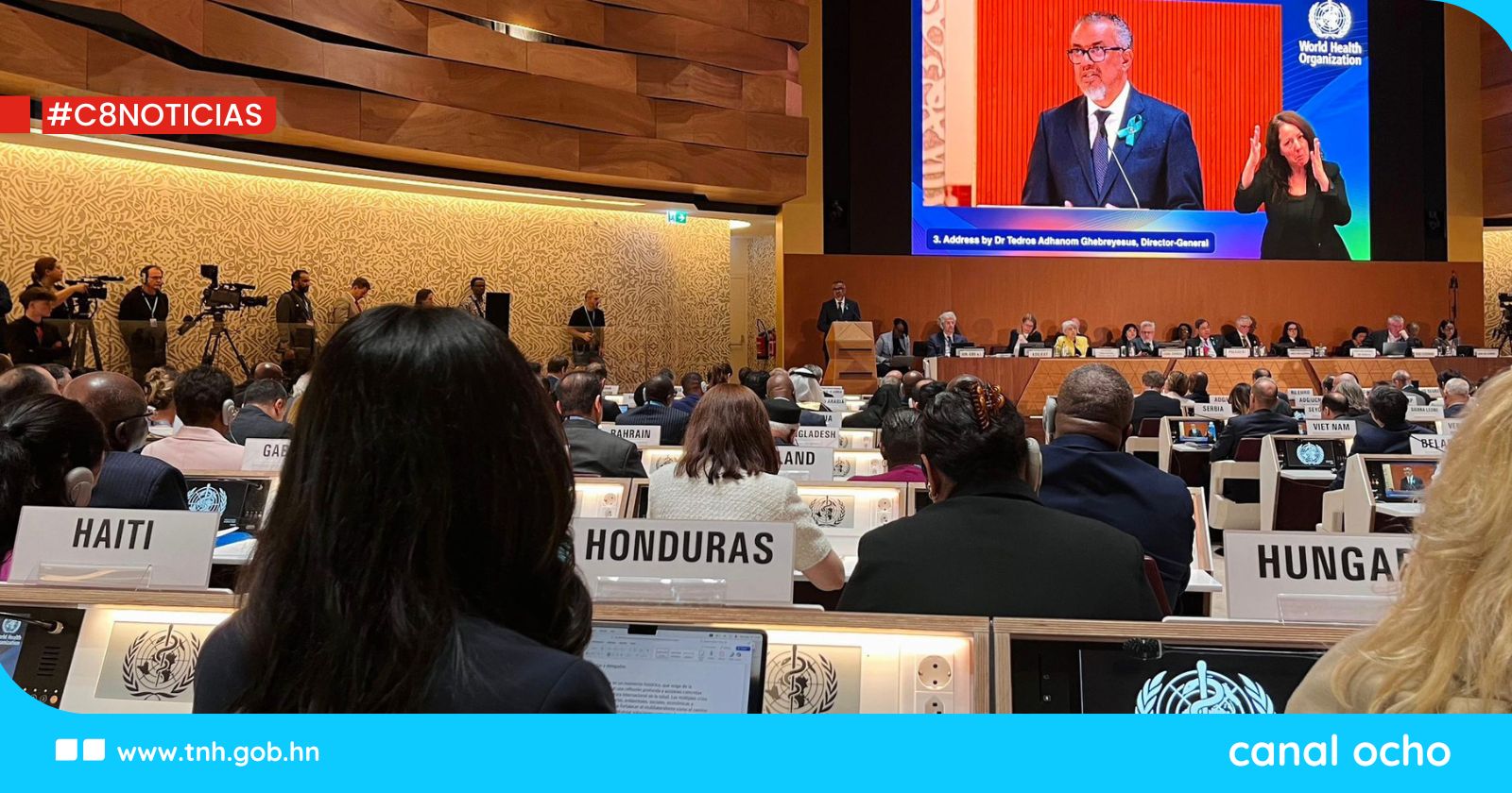 Honduras participa en La 78ª Asamblea Mundial de la Salud en Ginebra, Suiza