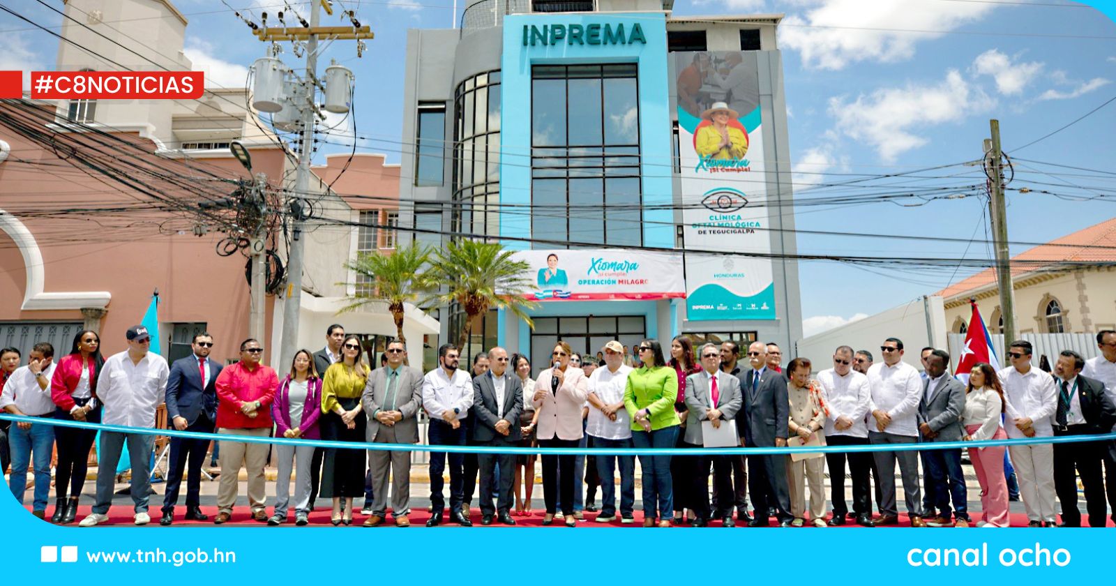 Presidenta Castro en inauguración de clínica oftalmológica: No son hospitales chatarras, ni ofrecimientos de palabras