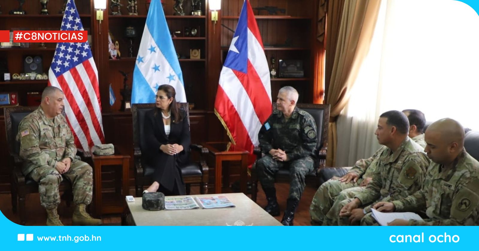 Honduras y EE. UU. refuerzan cooperación con visita del Comandante de la Guardia Nacional de Puerto Rico