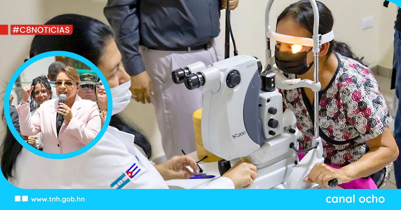 Presidenta Castro inaugura clínica oftalmológica en Tegucigalpa como parte de la Operación Milagro
