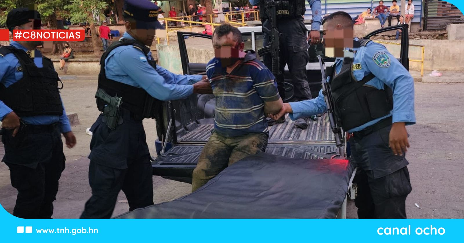Empleado de la DLCN ebrio hiere de bala a tres miembros de la Policía Nacional, tras golpear a su pareja