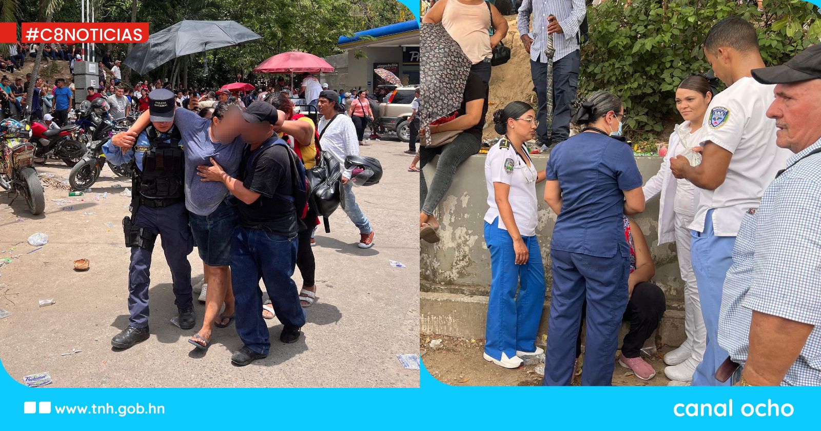 Sanidad Policial atiende varias personas afectadas por golpe de calor en Koriun Inversiones