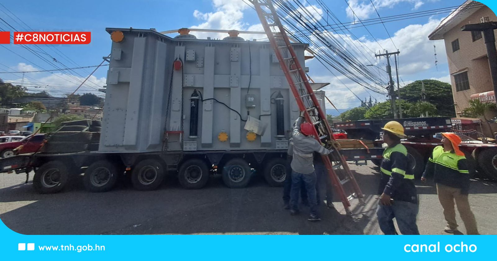 Llega transformador de 50 MVA a subestación Santa Fe para fortalecer energía en el Distrito Central
