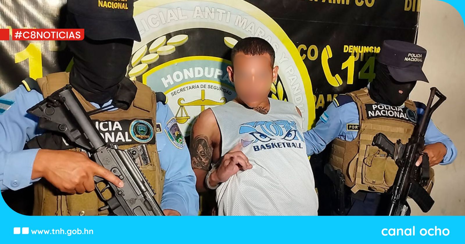 Dipampco detiene a supuesto integrante de la Pandilla 18