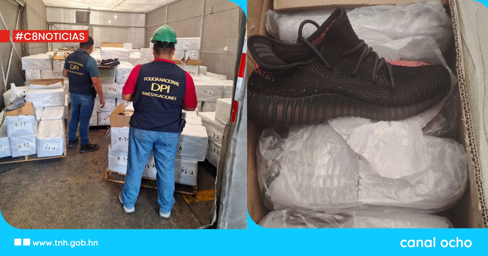 DPI decomisa mercancía falsificada en Puerto Cortés valorada en más de L27 millones