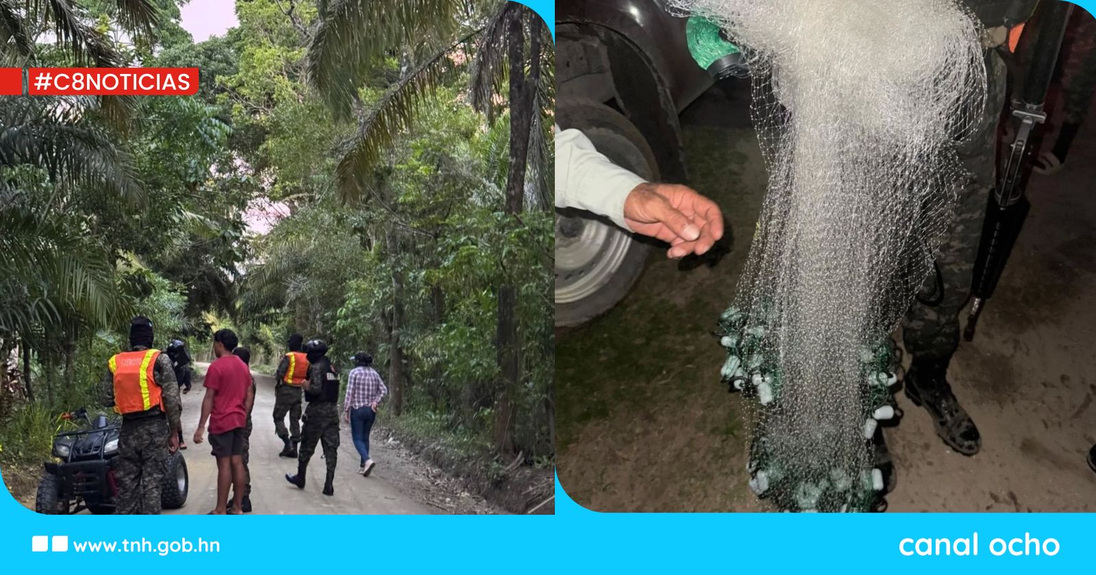 Operativo en Tela refuerza veda en el sistema lagunar Micos Quemados