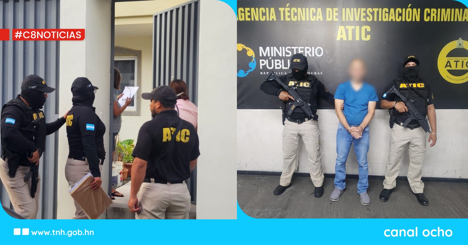 Tras allanamientos ATIC captura a sospechoso de agresiones sexuales y violación