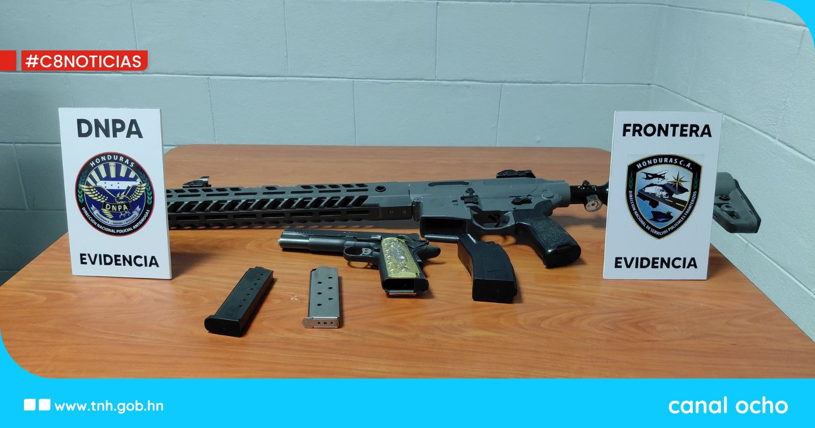 Decomisan armas ocultas en contenedor en Puerto Cortés