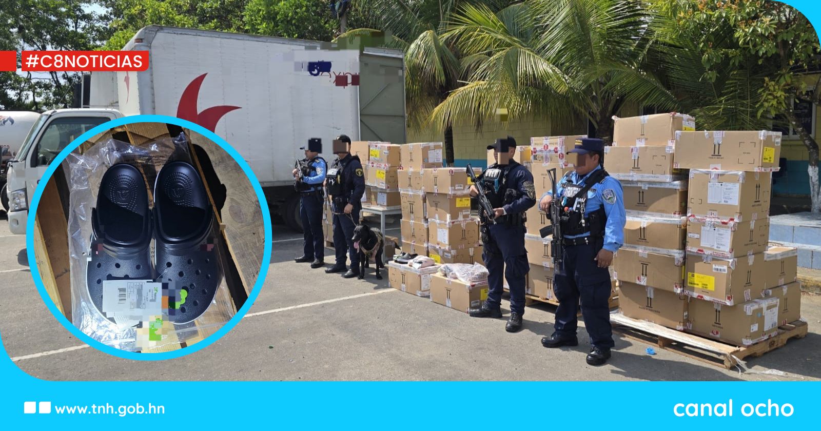 Incautan mercadería falsificada valorada en miles de lempiras en Puerto Cortés