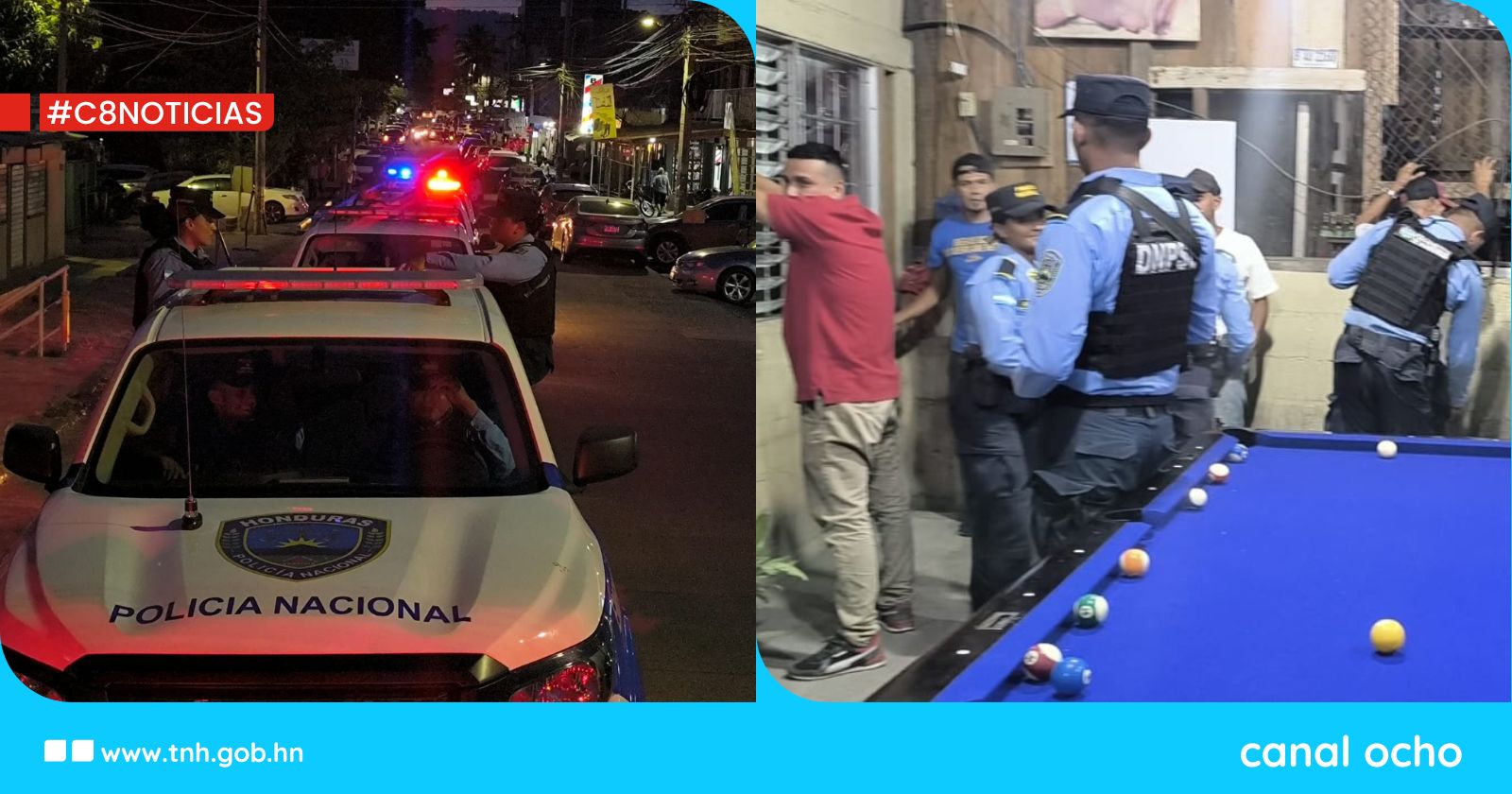 Realizan intervenciones policiales para combatir faltas y delitos en Tegucigalpa