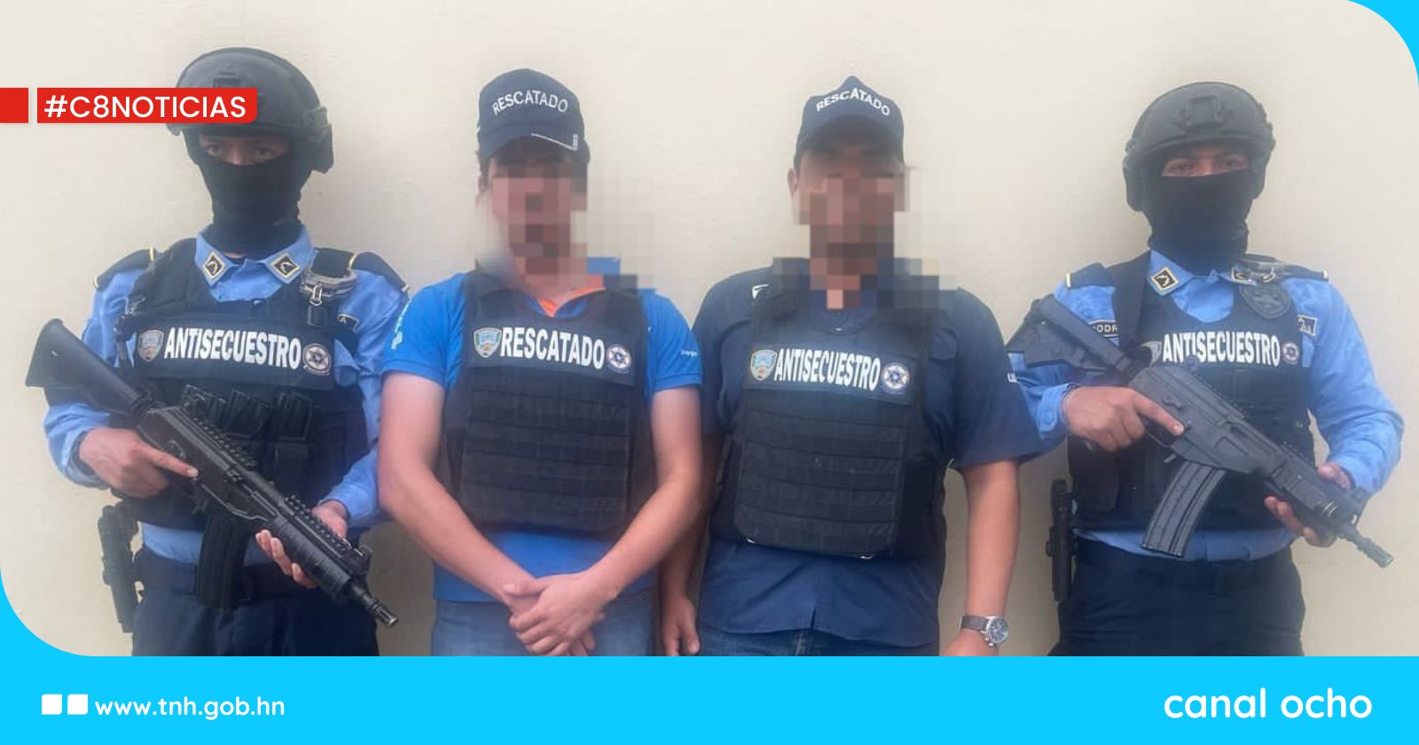 DPI rescata a dos jóvenes secuestrados en Santa Ana; exigían más de L200 mil por su liberación