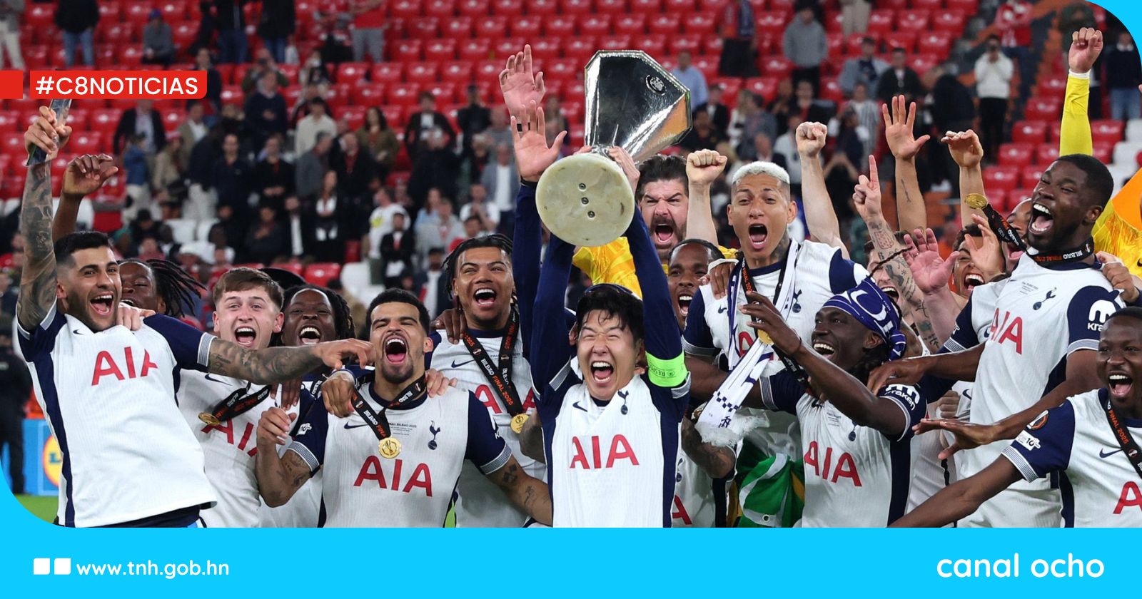 Tottenham conquista su tercera Liga Europa al vencer al Manchester United en Bilbao