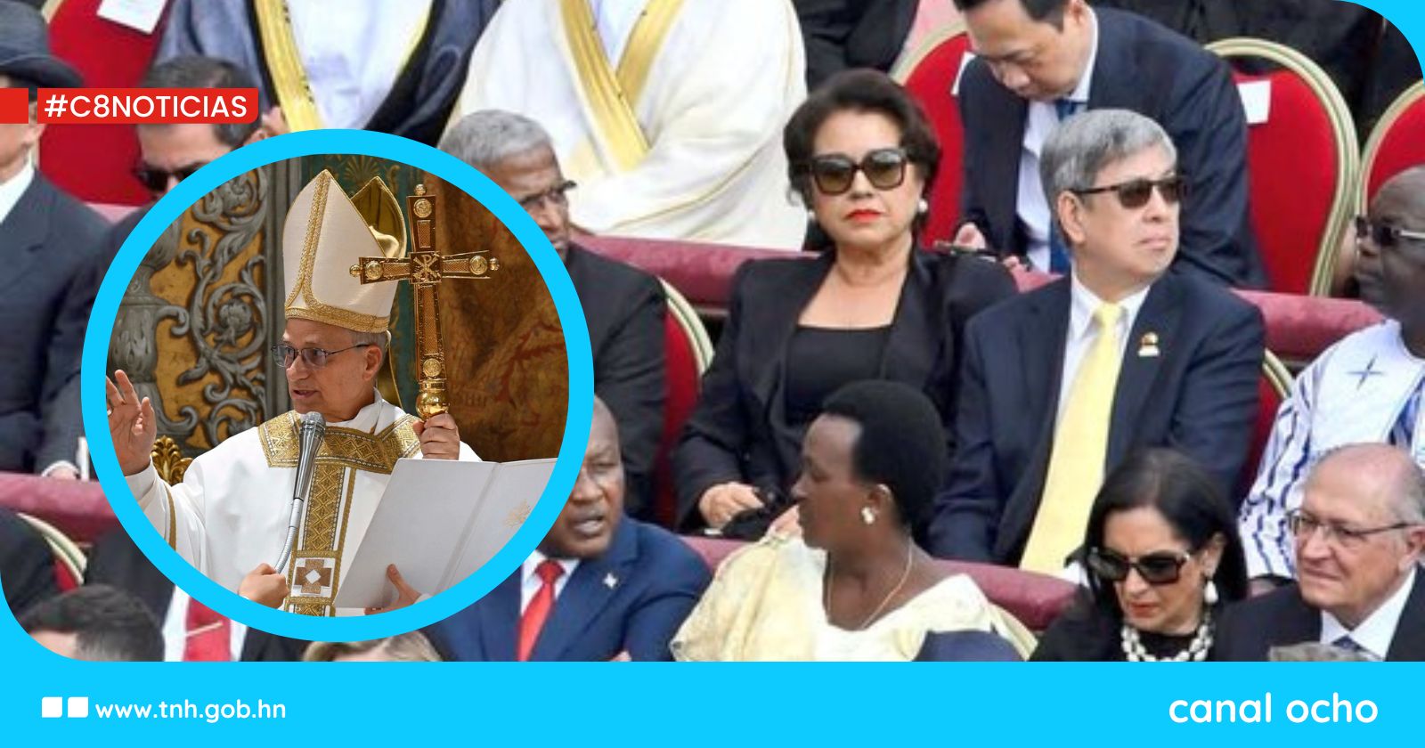 Presidenta del Poder Judicial representa a Honduras en misa de inicio del pontificado de León XIV