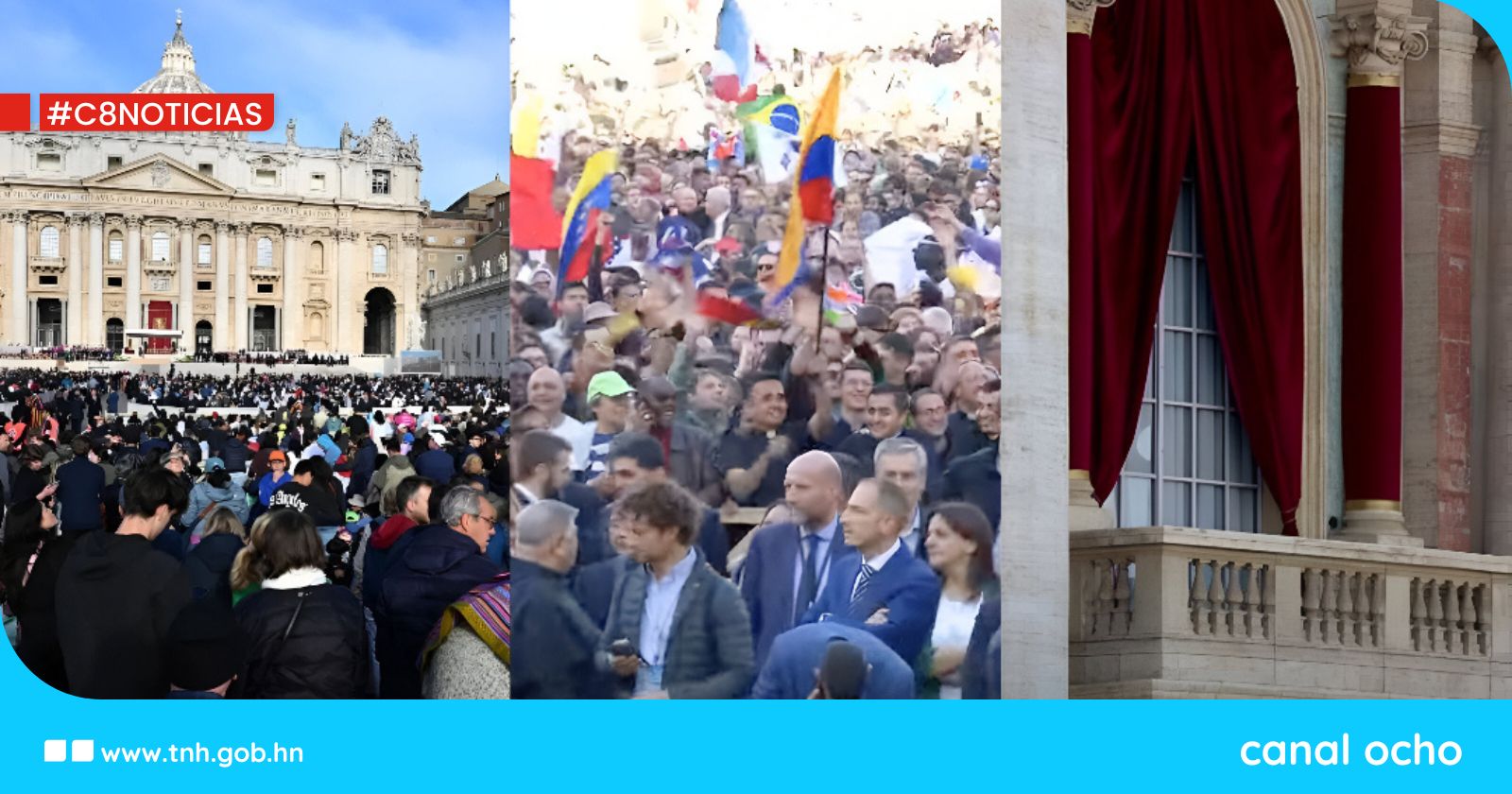Multitudinaria espera en la Plaza de San Pedro: miles de fieles aguardan la presentación del Papa 267°