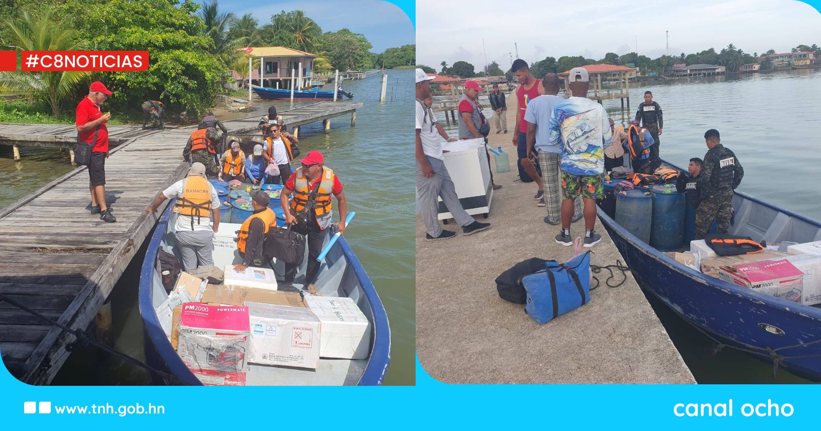 FF. AA. de Honduras apoyan jornada de vacunación en Gracias a Dios