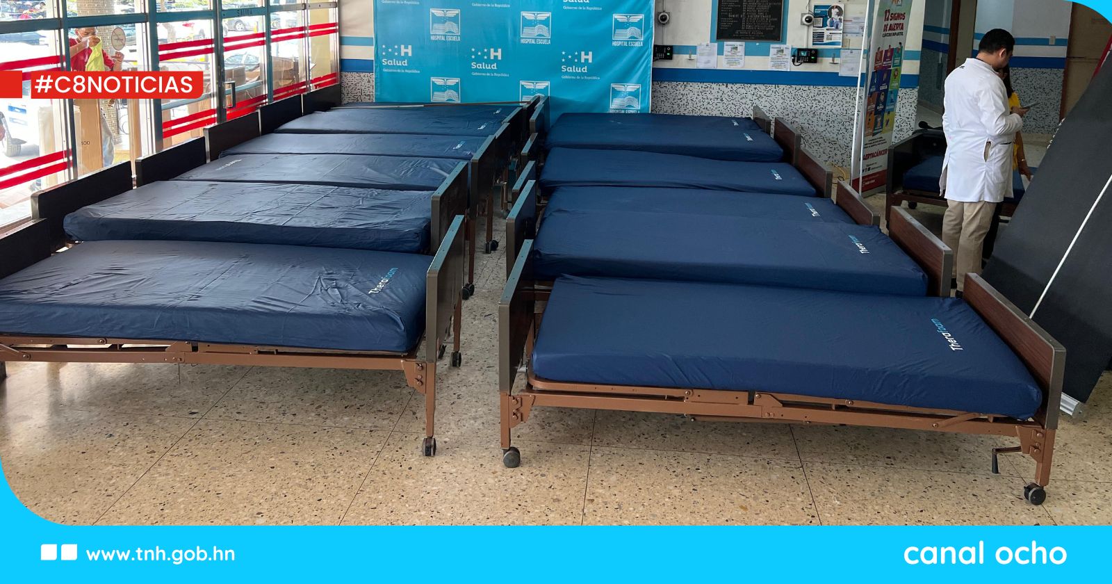 Hospital Escuela recibe donación de camas para pacientes