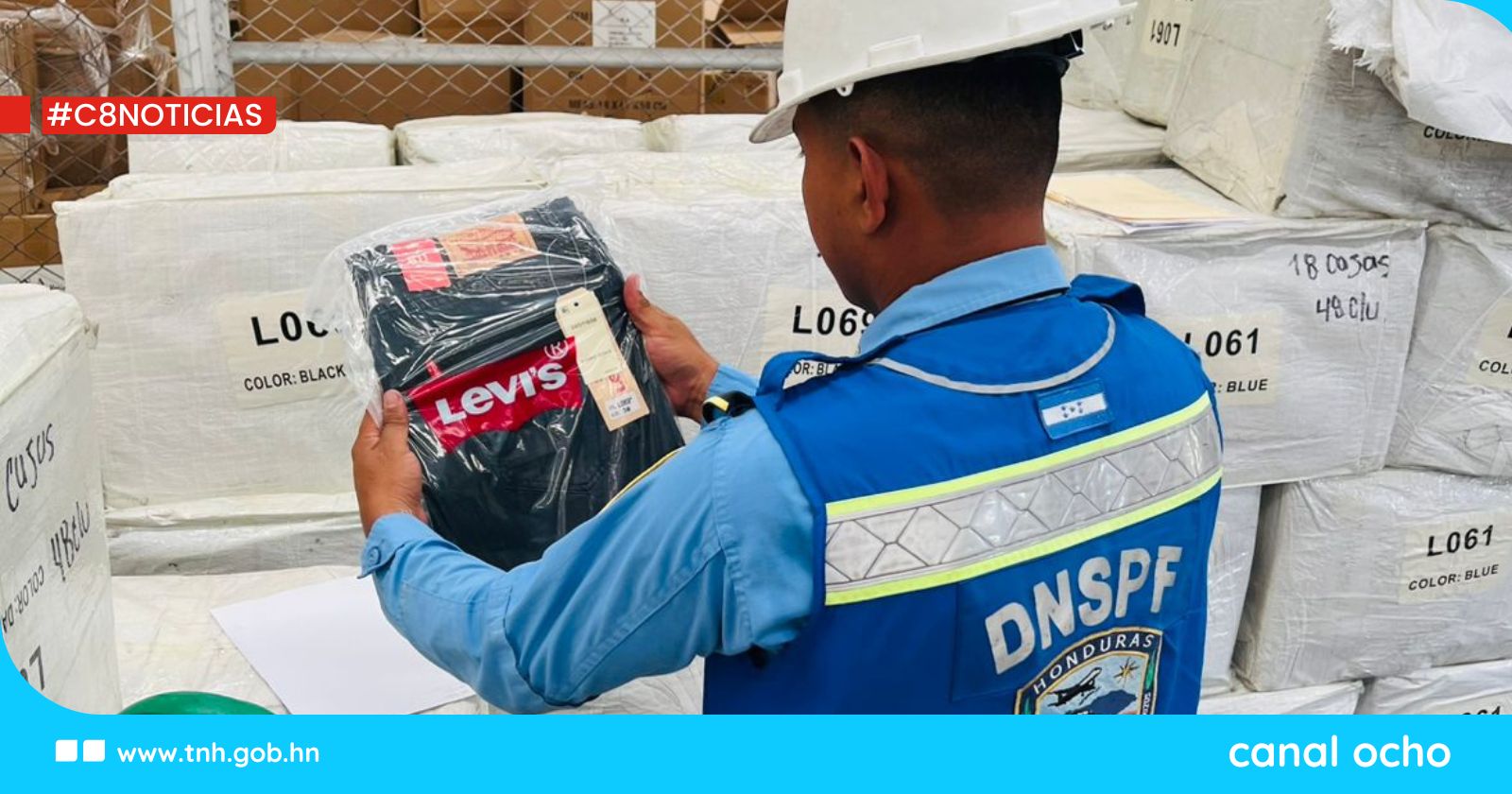 Decomisan ropa falsificada valorada en más de L19 millones en Puerto Cortés