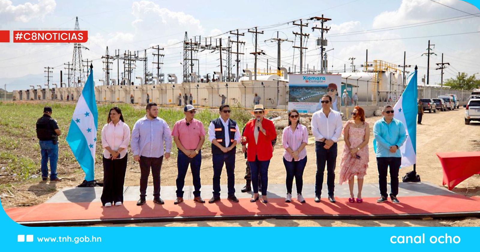 Presidenta Xiomara Castro inaugura proyecto energético de 20 MW en Cortés