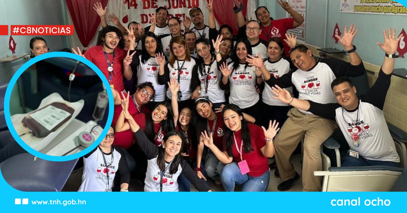 Donantes voluntarios salvan vidas en exitosa jornada de sangre en el Hospital Escuela
