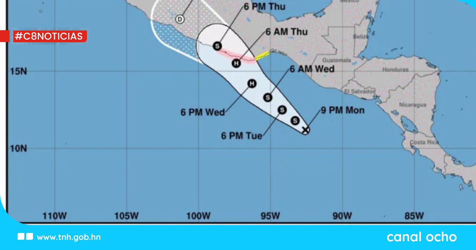 Tormenta tropical Erick intensifica lluvias en Honduras